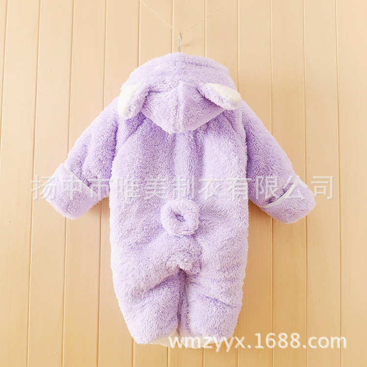 千趣會嬰幼兒寶寶秋冬加厚長袖造型連體